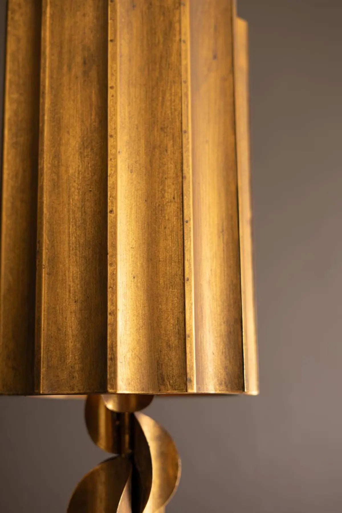 Valen Antique Gold Sculptural Table Lamp