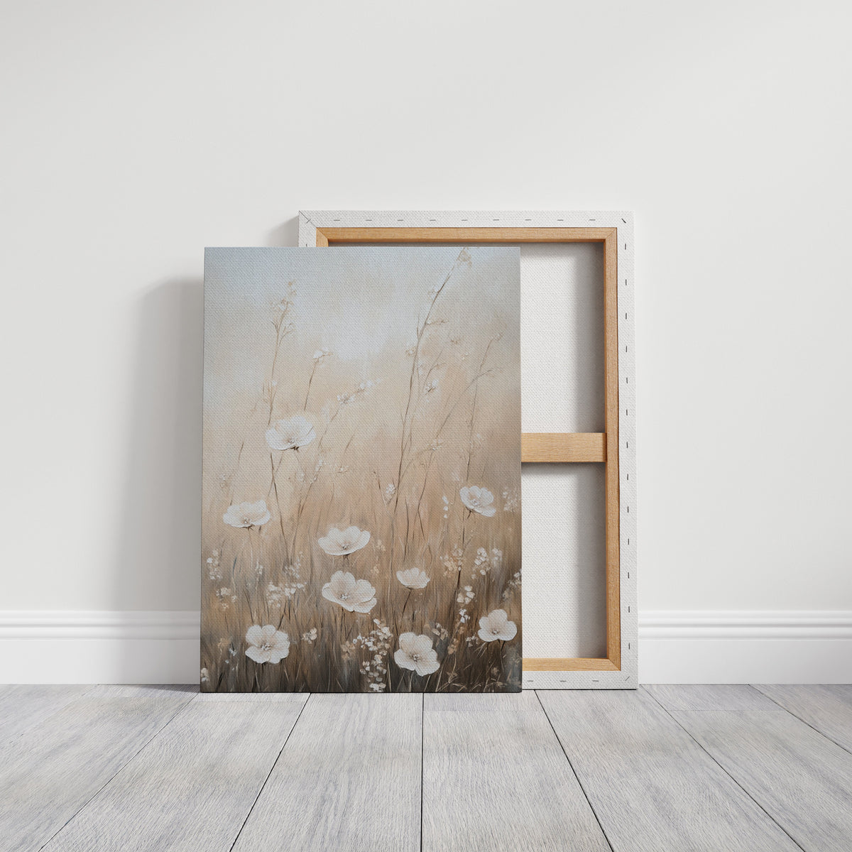 Serenity in Beige Blossoms