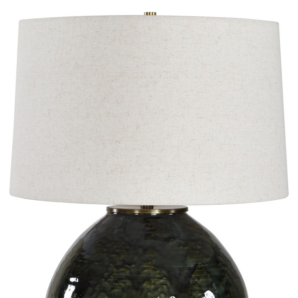 Vesper Blue & Moss Glazed Ceramic Table Lamp