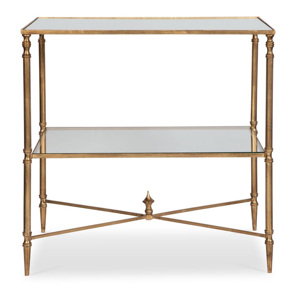 Vesper Gold Mirror Lamp Table