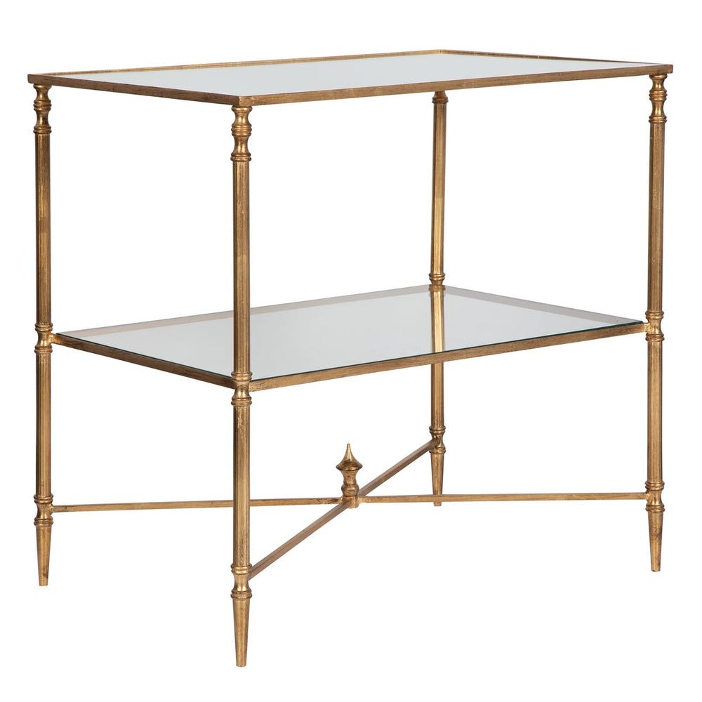 Vesper Gold Mirror Lamp Table