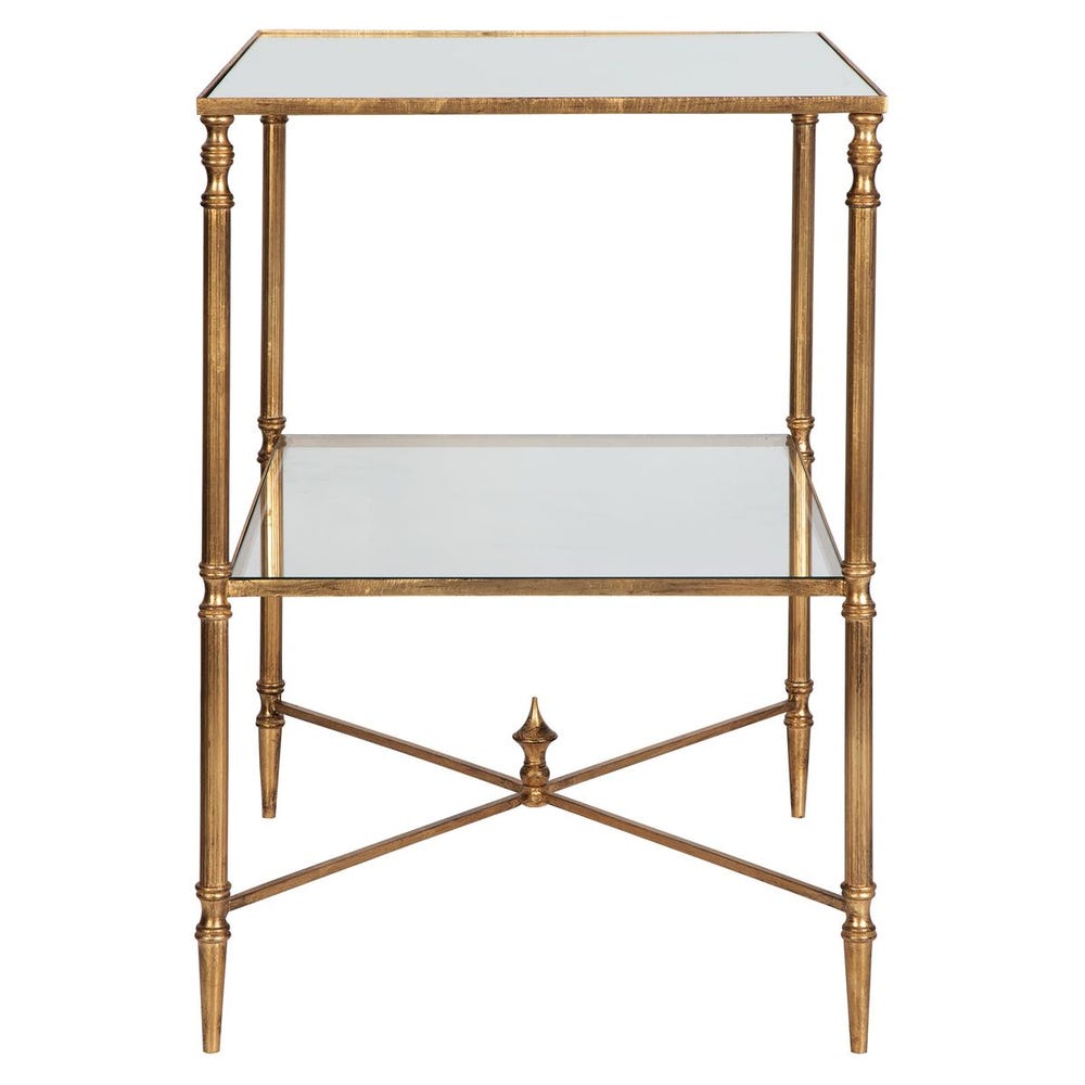 Vesper Gold Mirror Lamp Table