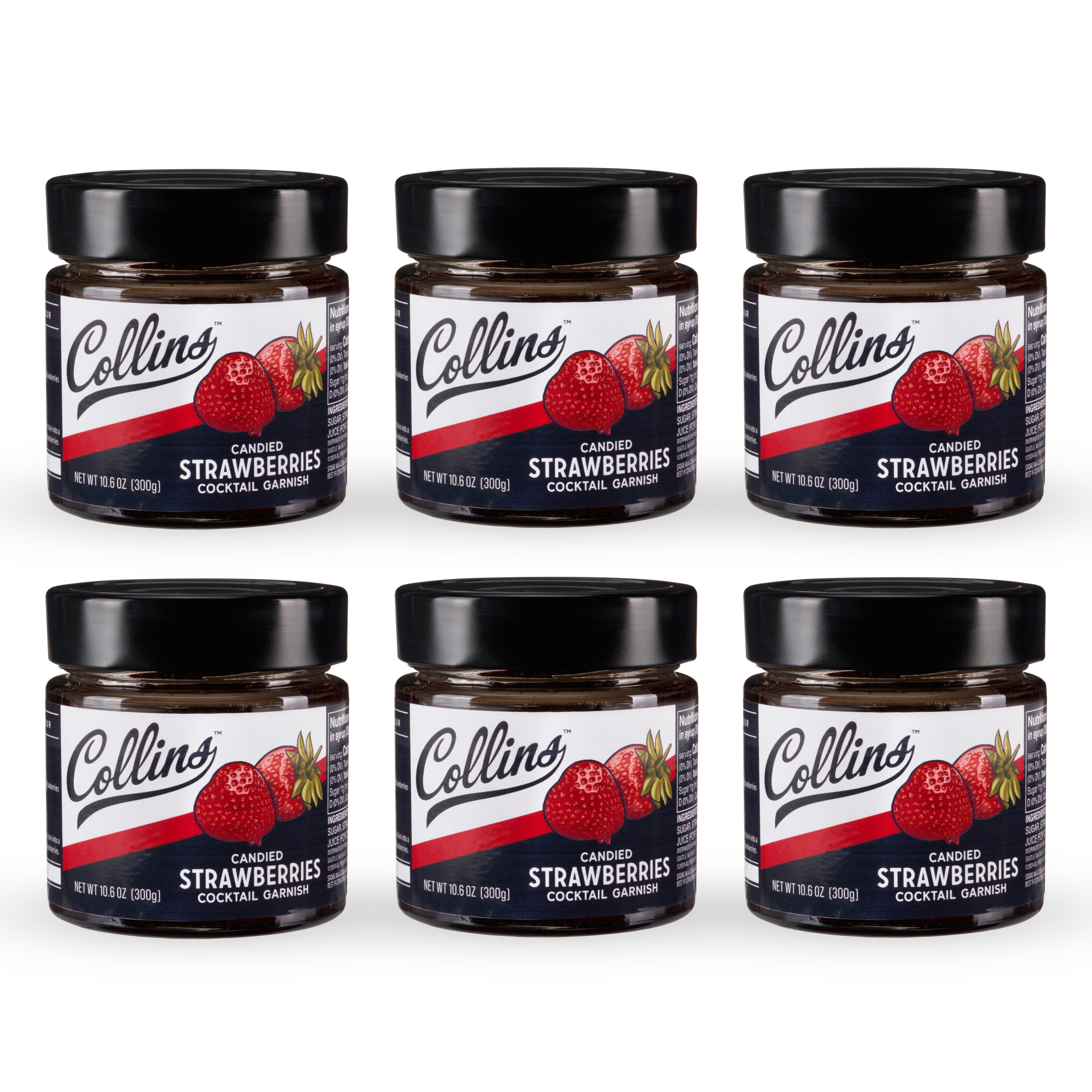 Candied Strawberries in Syrup 10.6 oz , Set of 6