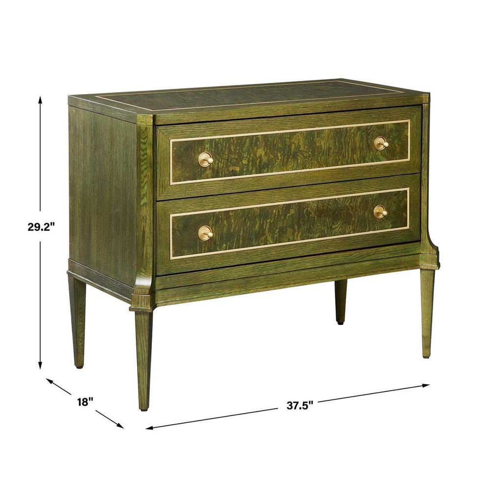Virelle Olive Burl 2-Drawer Chest