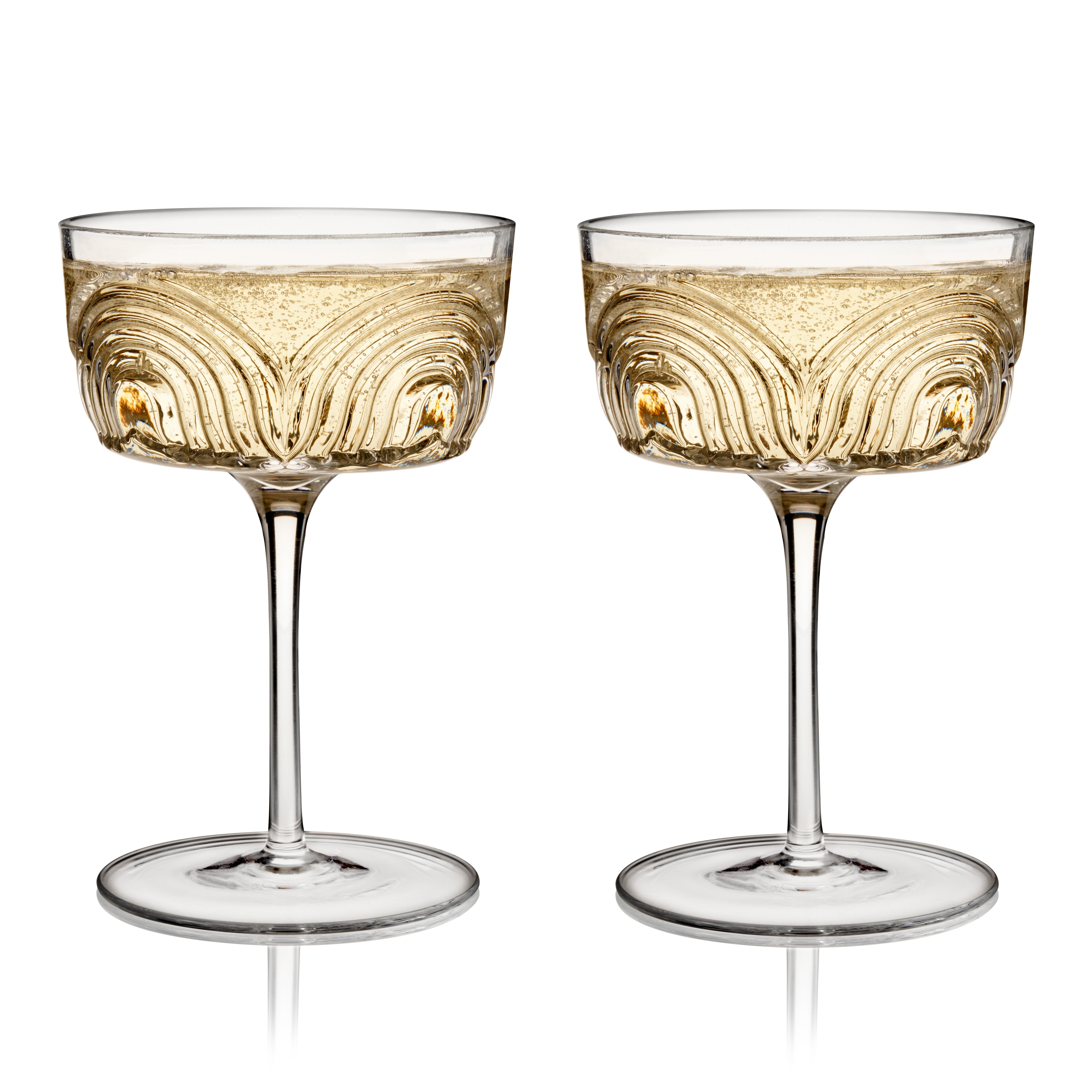 Beau Crystal Cocktail Coupes, Set of 2