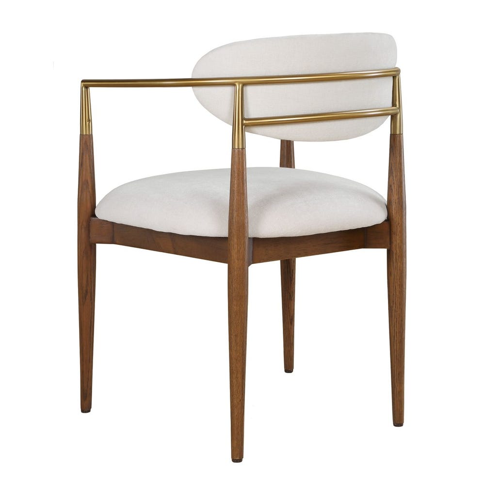 Rowan Walnut Velvet Dining Arm Chair