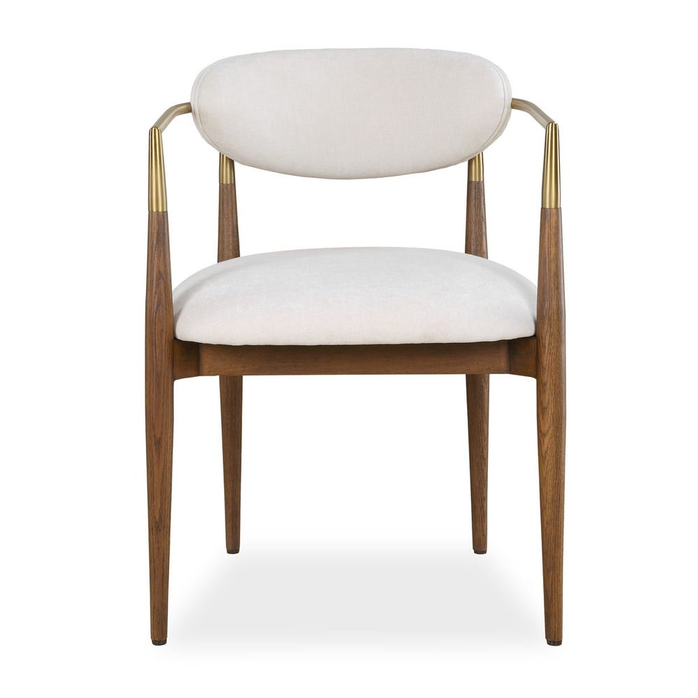 Rowan Walnut Velvet Dining Arm Chair