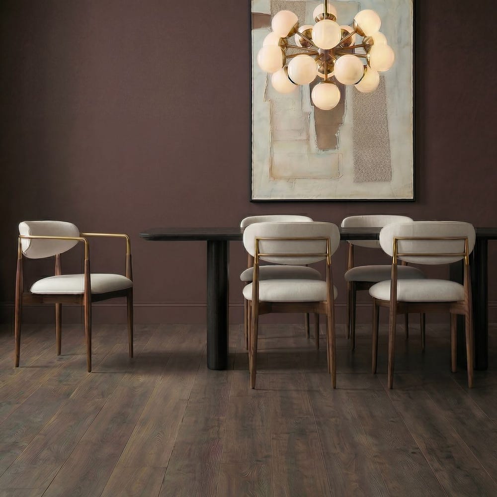 Rowan Walnut Velvet Dining Arm Chair