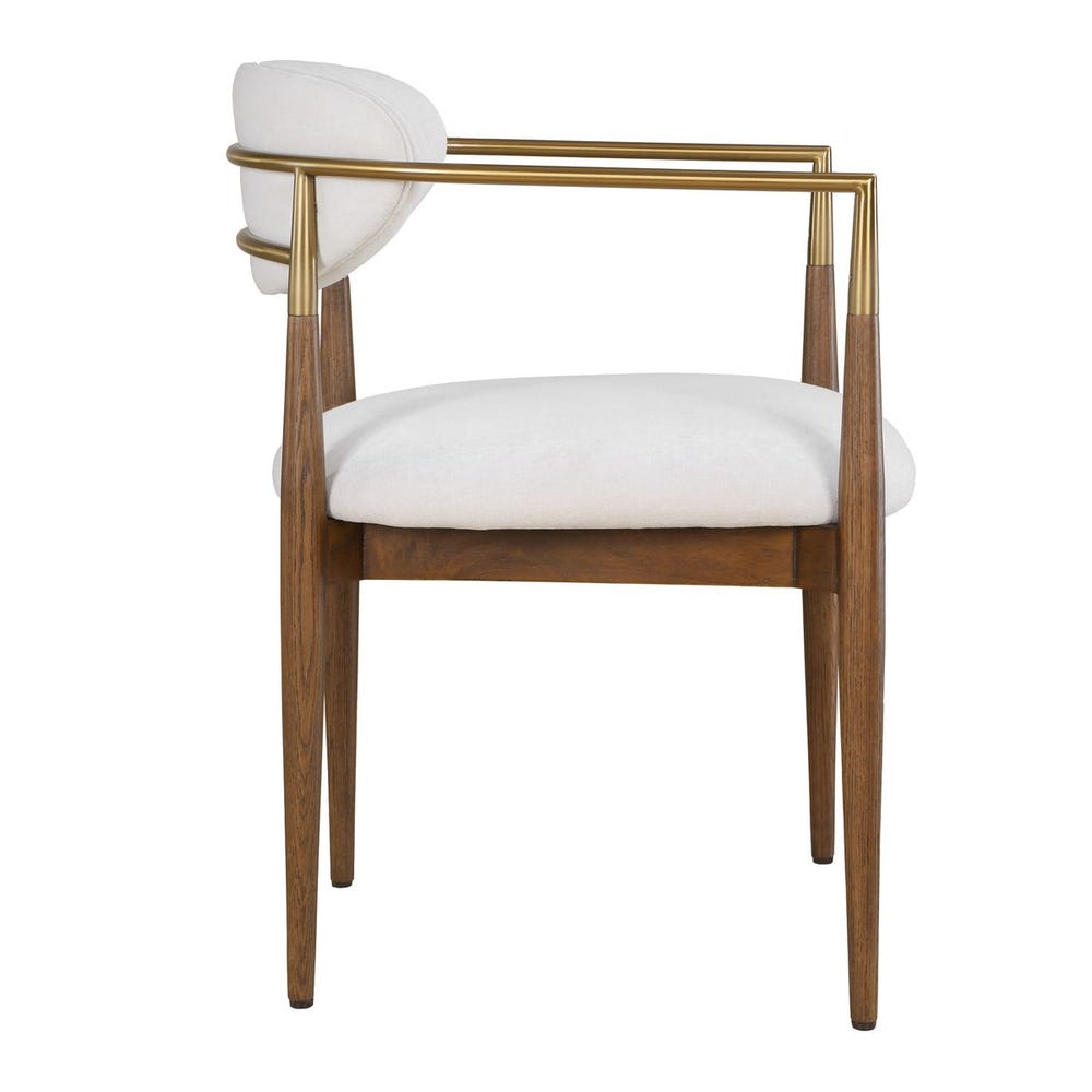 Rowan Walnut Velvet Dining Arm Chair