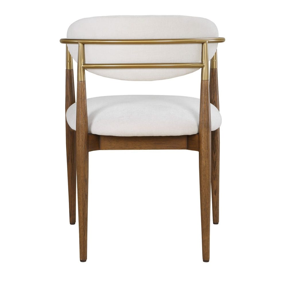 Rowan Walnut Velvet Dining Arm Chair