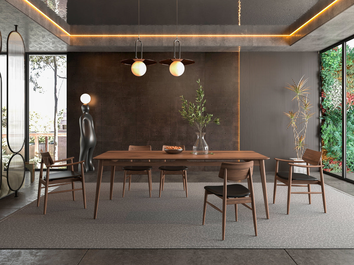 Isabella Mid Century Dining chair - Solid American Black Walnut