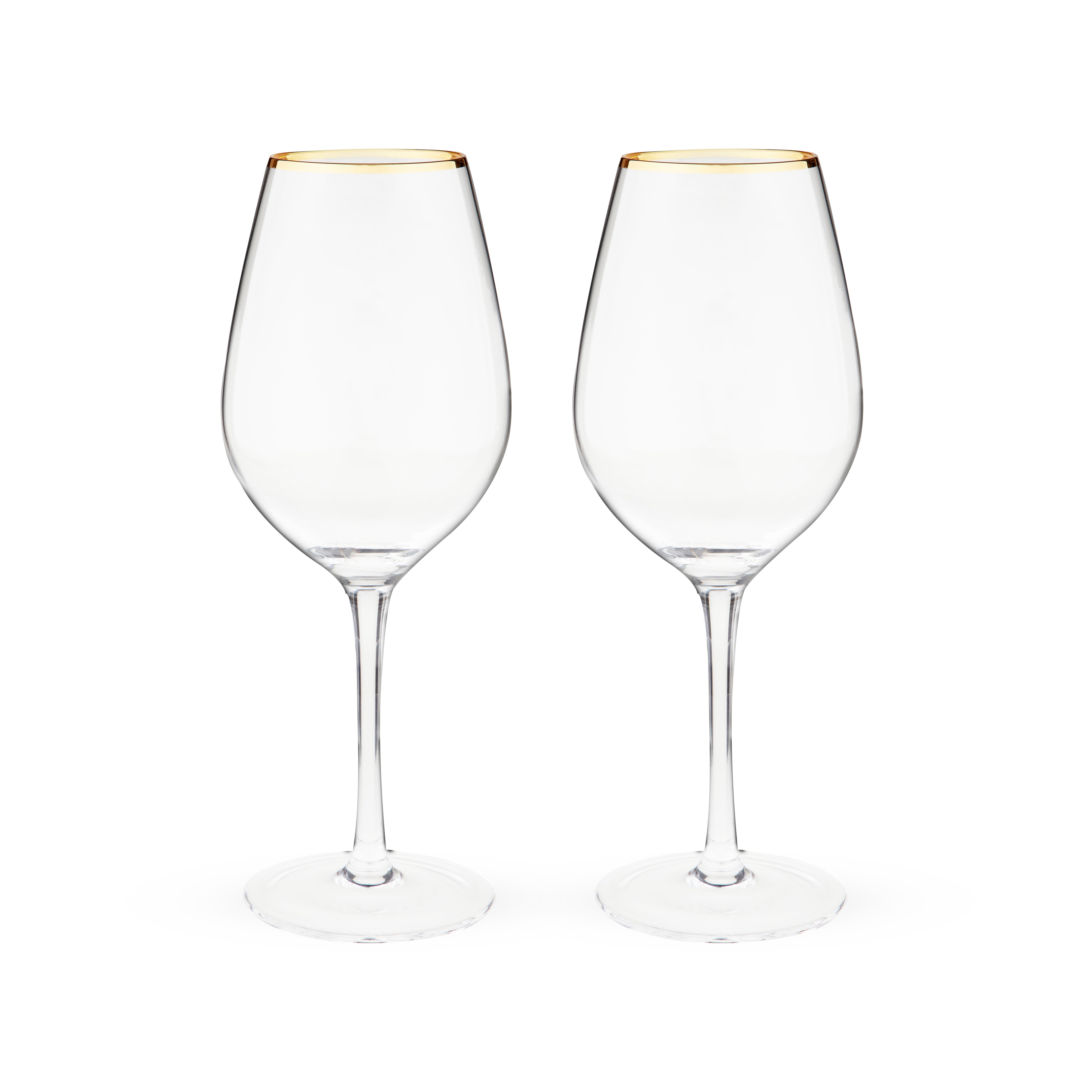 Gilded Stemmed Wine Glasses