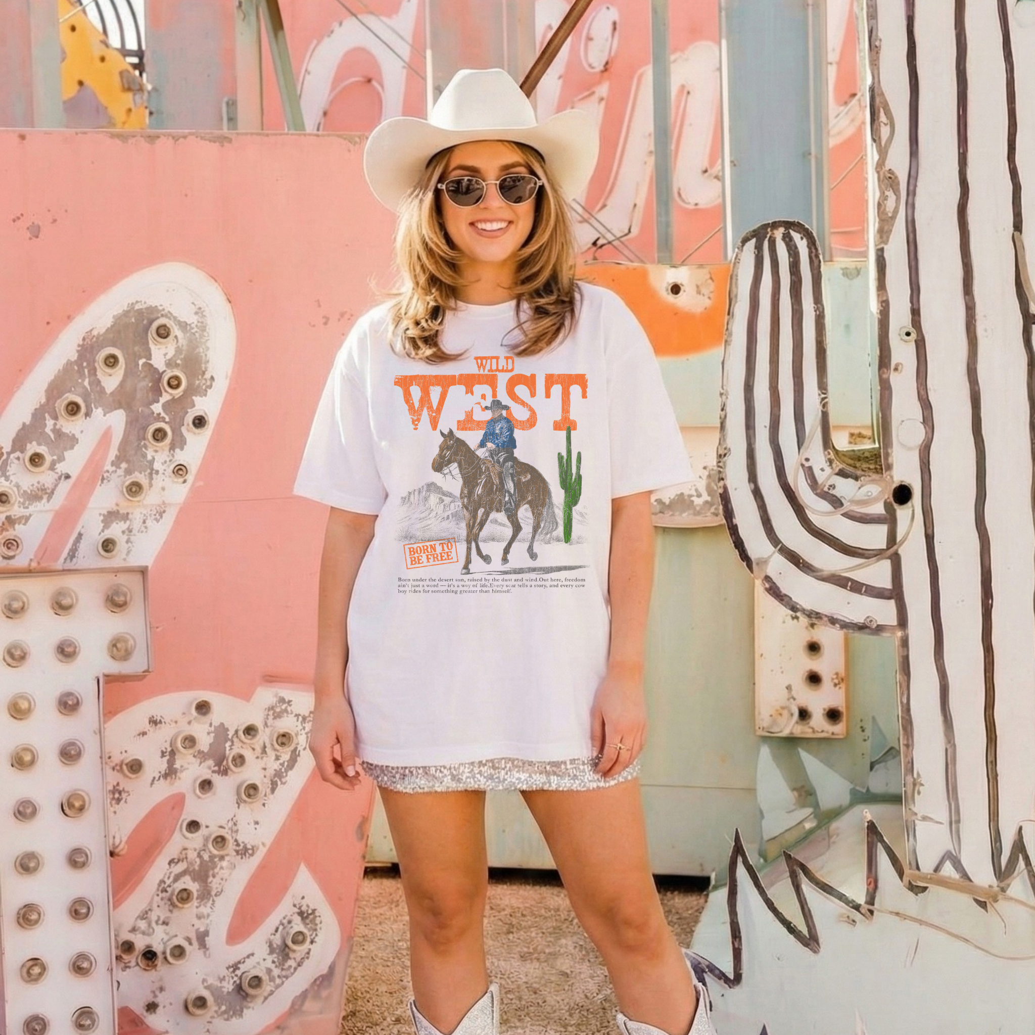 Wild West Graphic Tee – Vintage Cowboy Western Shirt