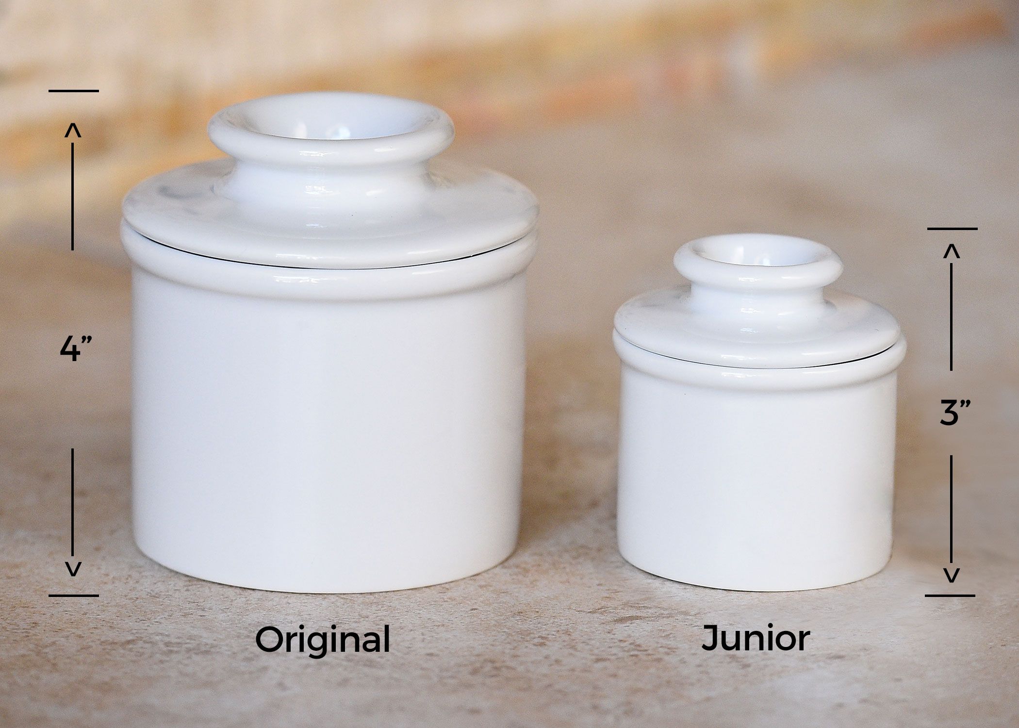 Butter Bell® Petit Crock Set – Classic White, Set of 2 • 2.5 Tablespoons Each 🧈