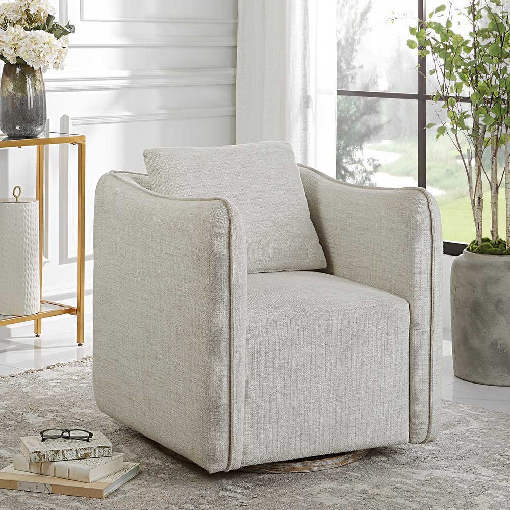The Beckett Tweed Swivel Chair