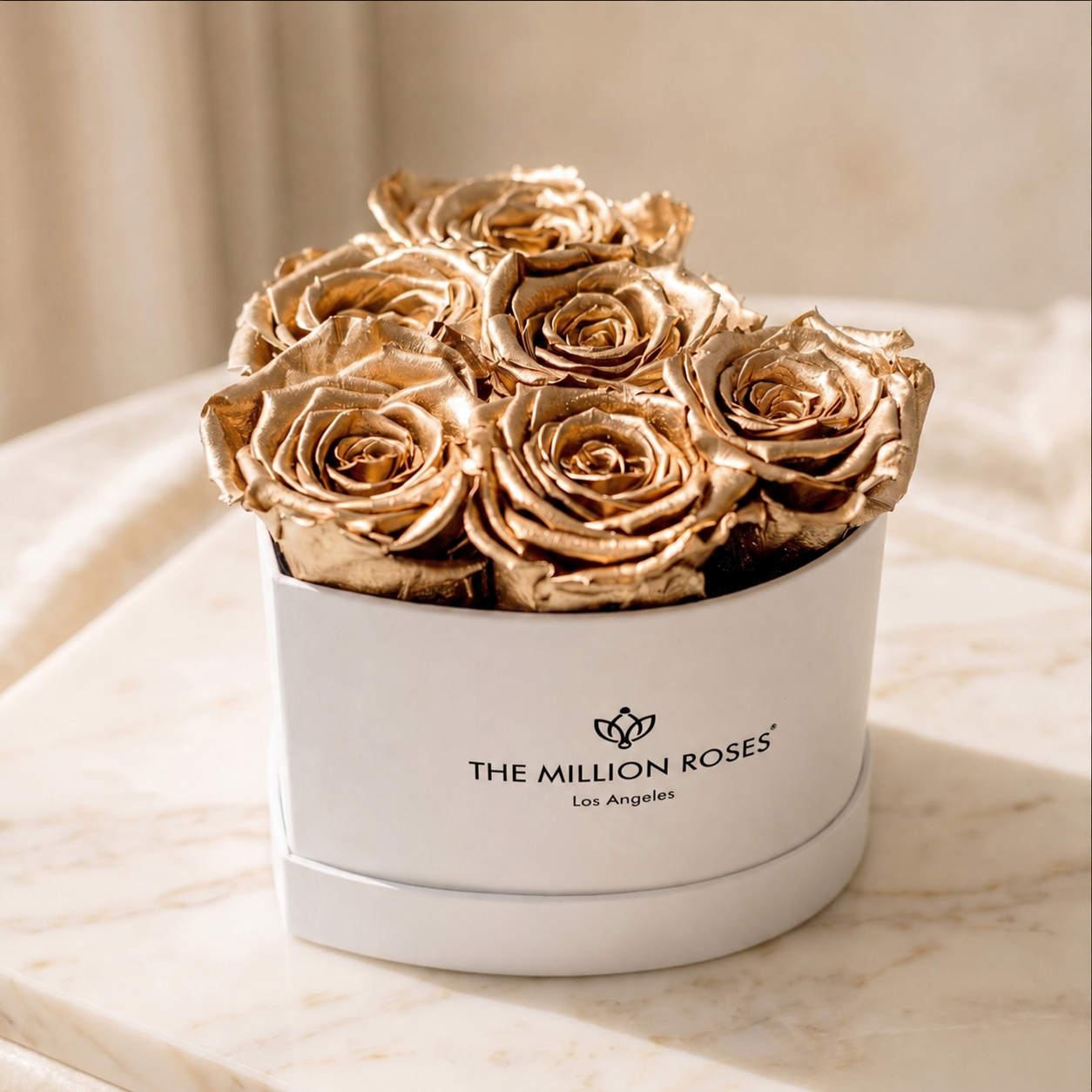 Baby Heart White Box | Gold Roses