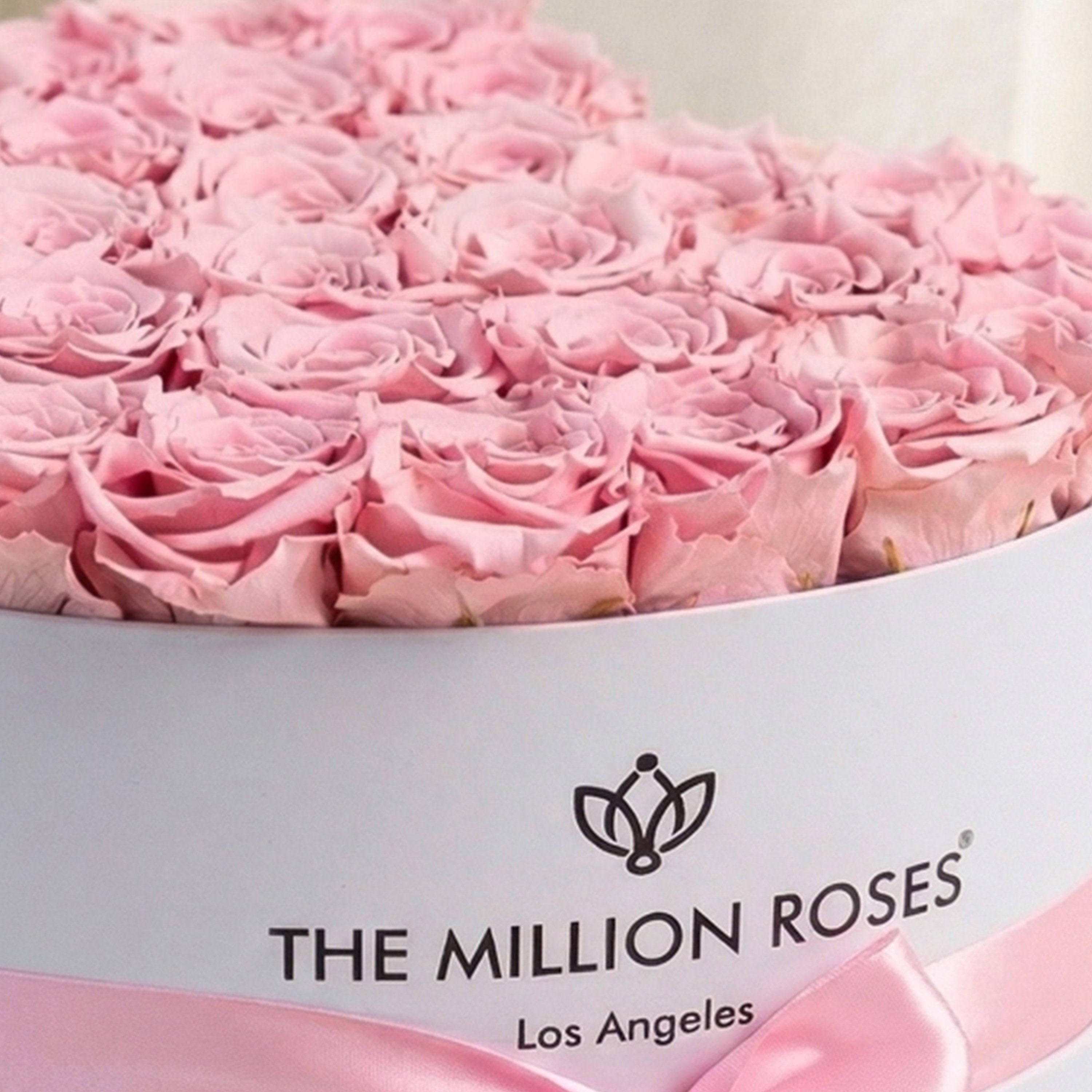 Heart White Box | Light Pink Roses