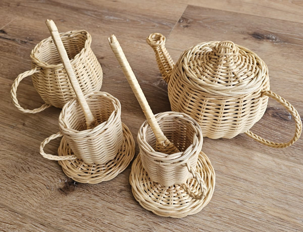 Wicker Tea Party Play Set