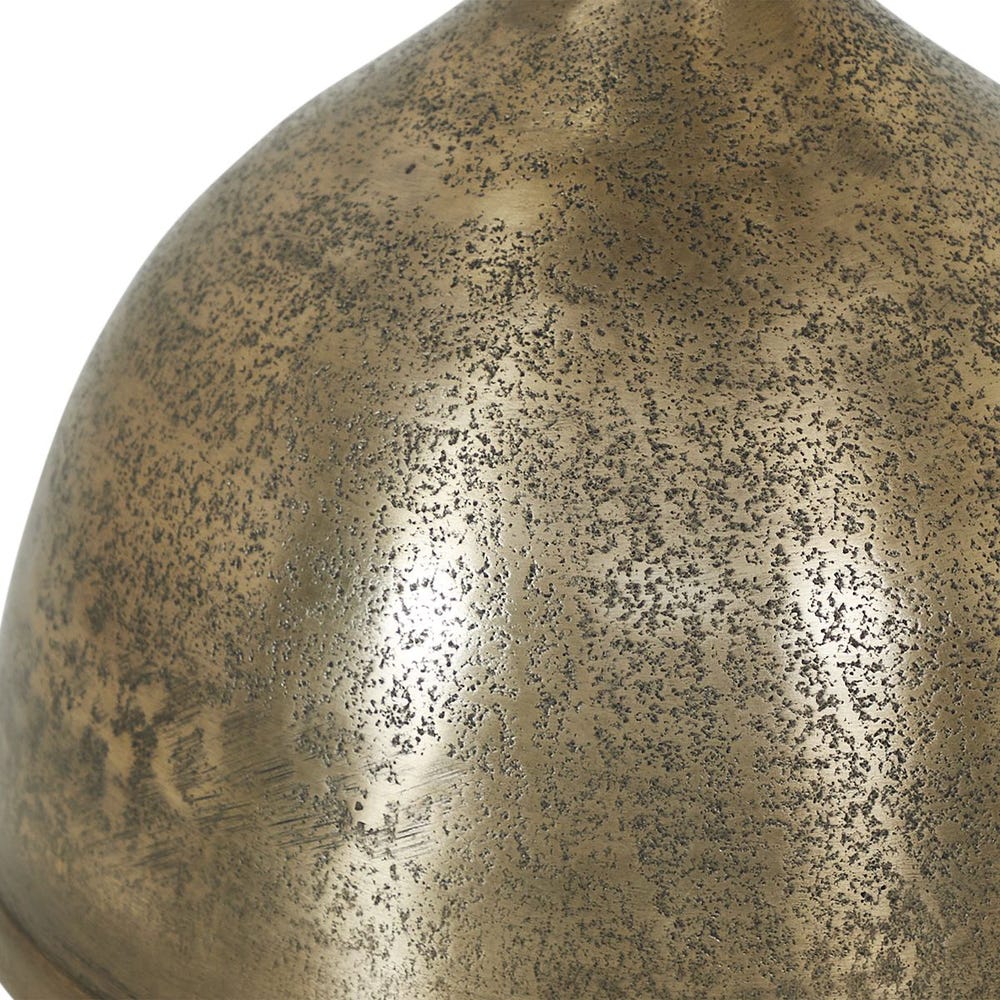 Winslow Sculptural Old Brass Pedestal Accent Table