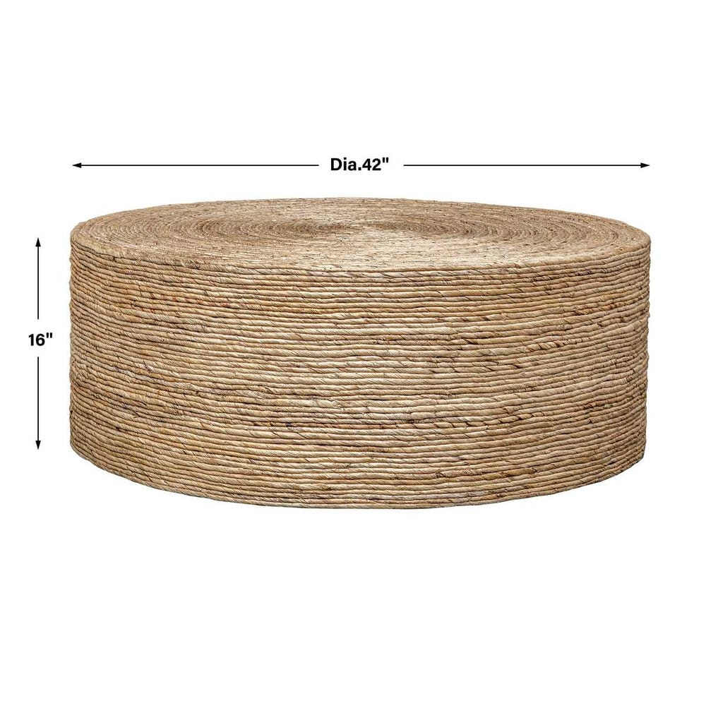The Solana Woven Round Coffee Table
