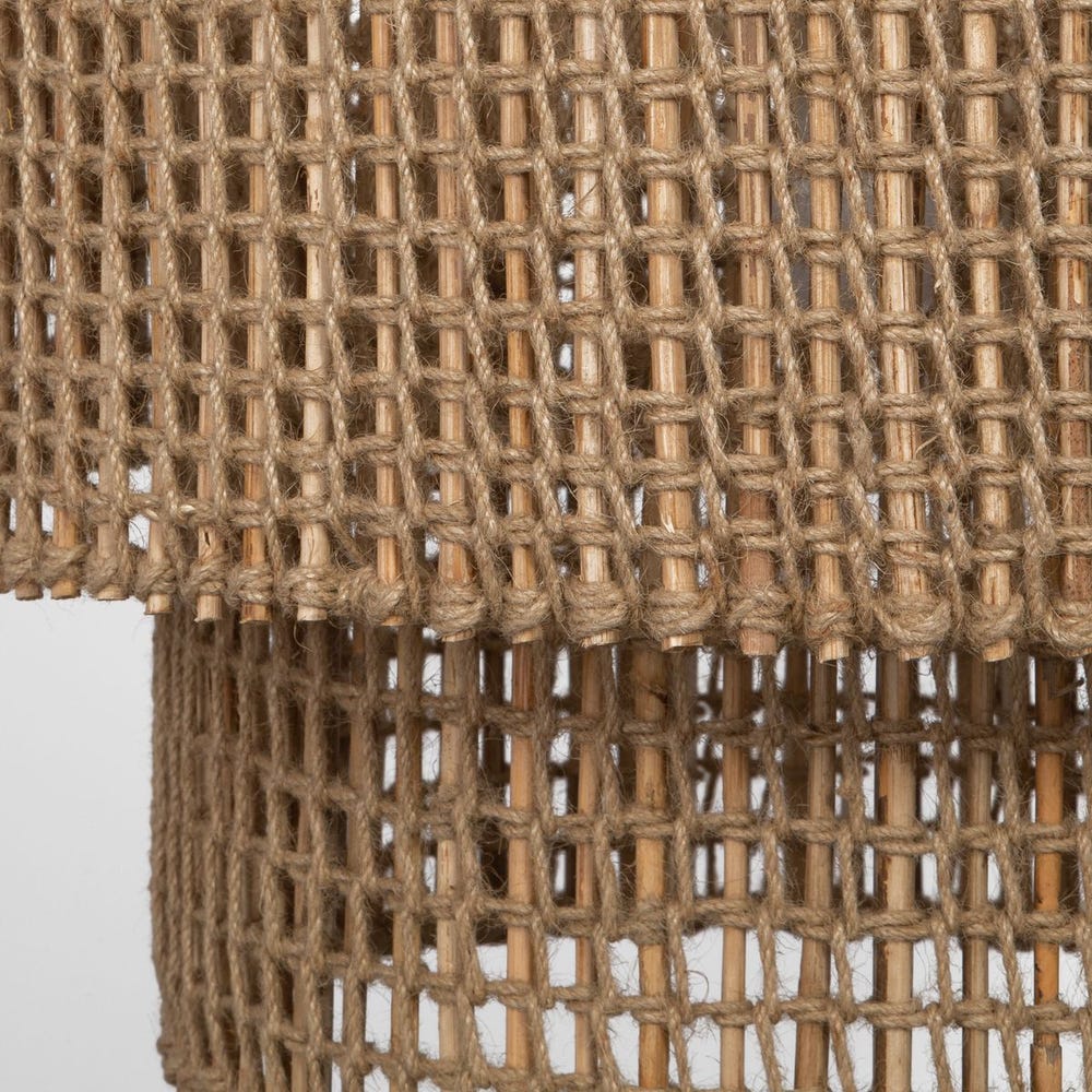 Solenne Woven Jute & Antique Brass Pendant