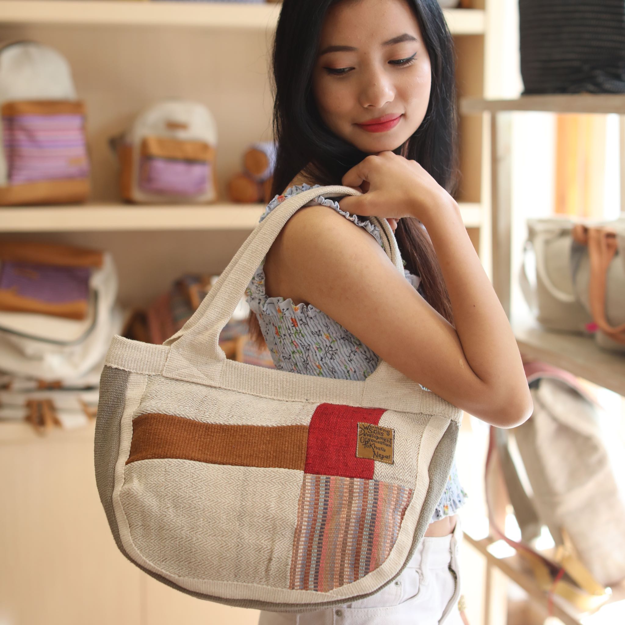 Fair Trade WSDO Allo Moon Medium Tote Bag