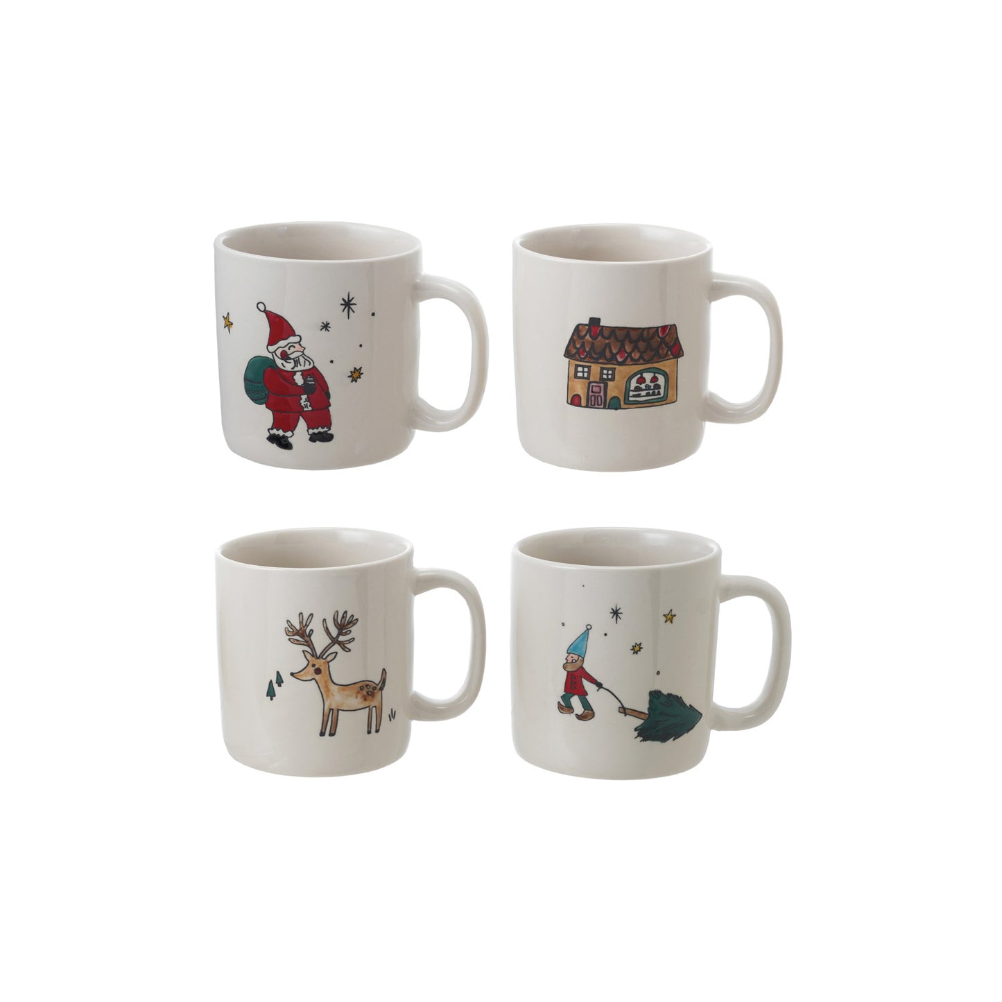 16 oz. Stoneware Mug with Wax Relief Image, 4 Styles ©