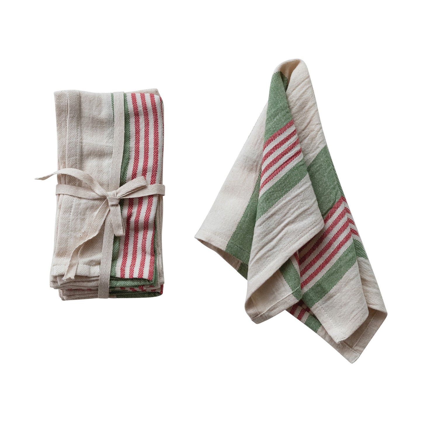 Woven Cotton Flour Sack Tea Towel with Stripes