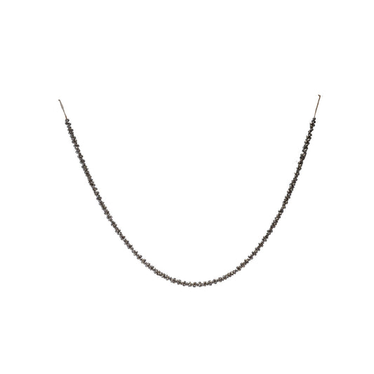 72"L x 1"H Metal Jingle Bell Garland on Jute Cord, Silver Finish