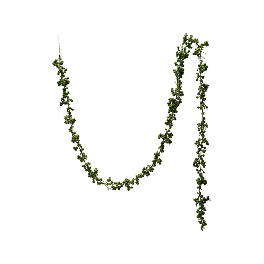 72"L x 2-3/4"H Flocked Foam Ball Garland, Green