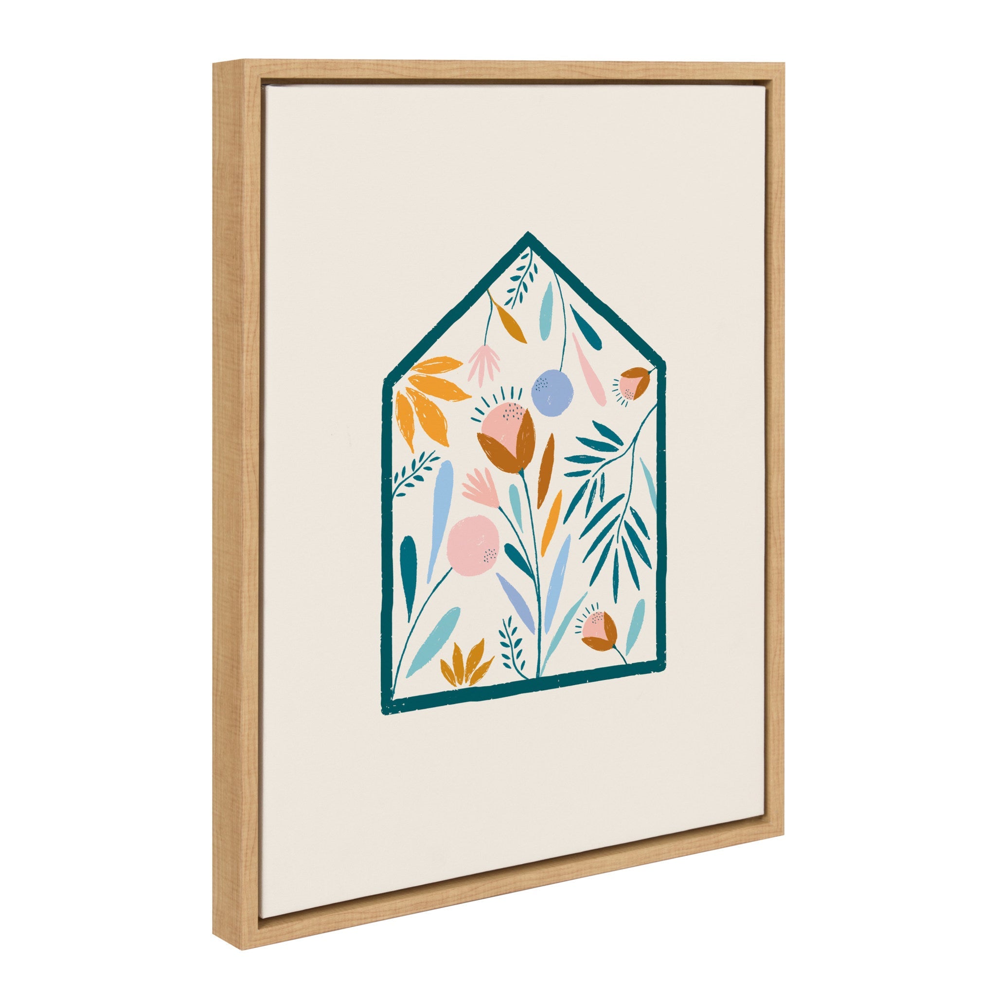 Sylvie Flower House Framed Canvas by Duchess Plum