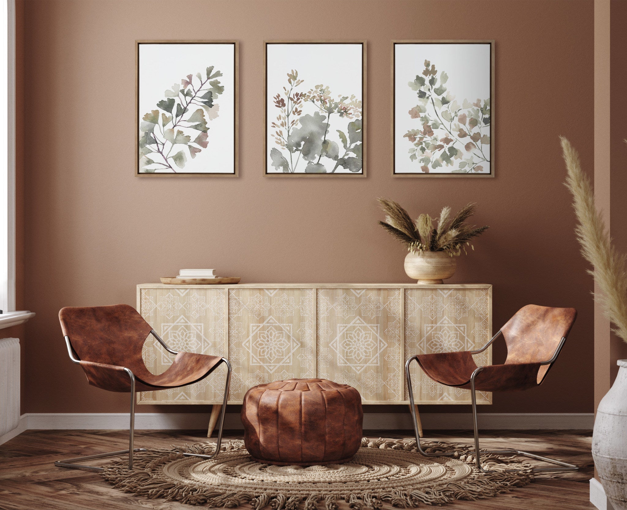 Sylvie Botanical Soft Yellow Framed Canvas by Sara Berrenson