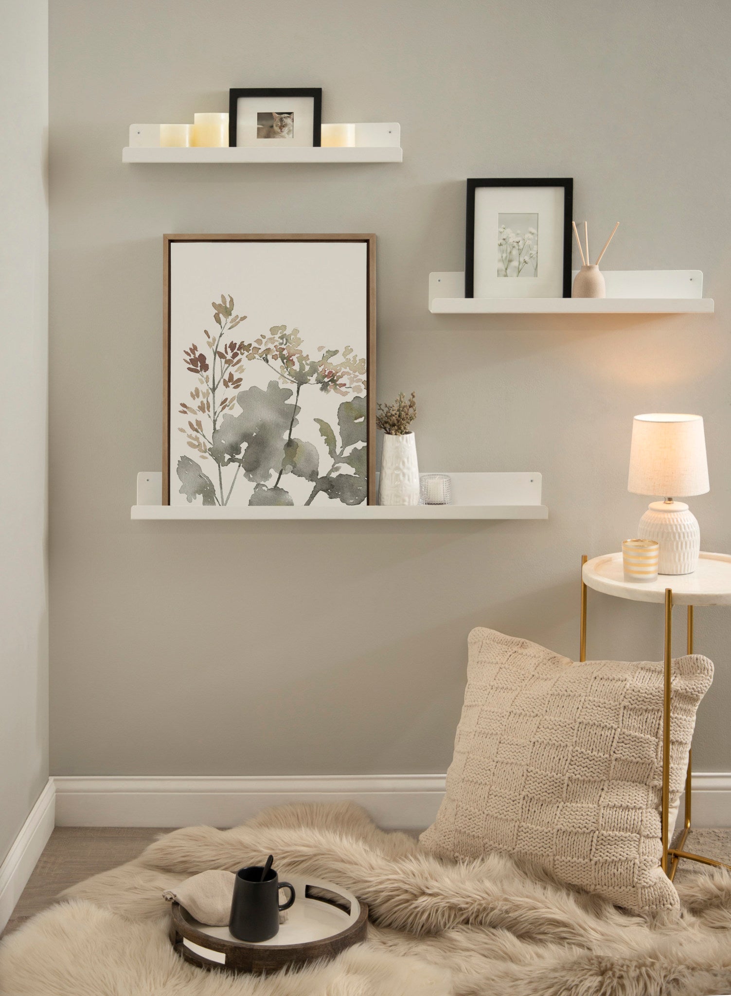 Sylvie Botanical Soft Yellow Framed Canvas by Sara Berrenson