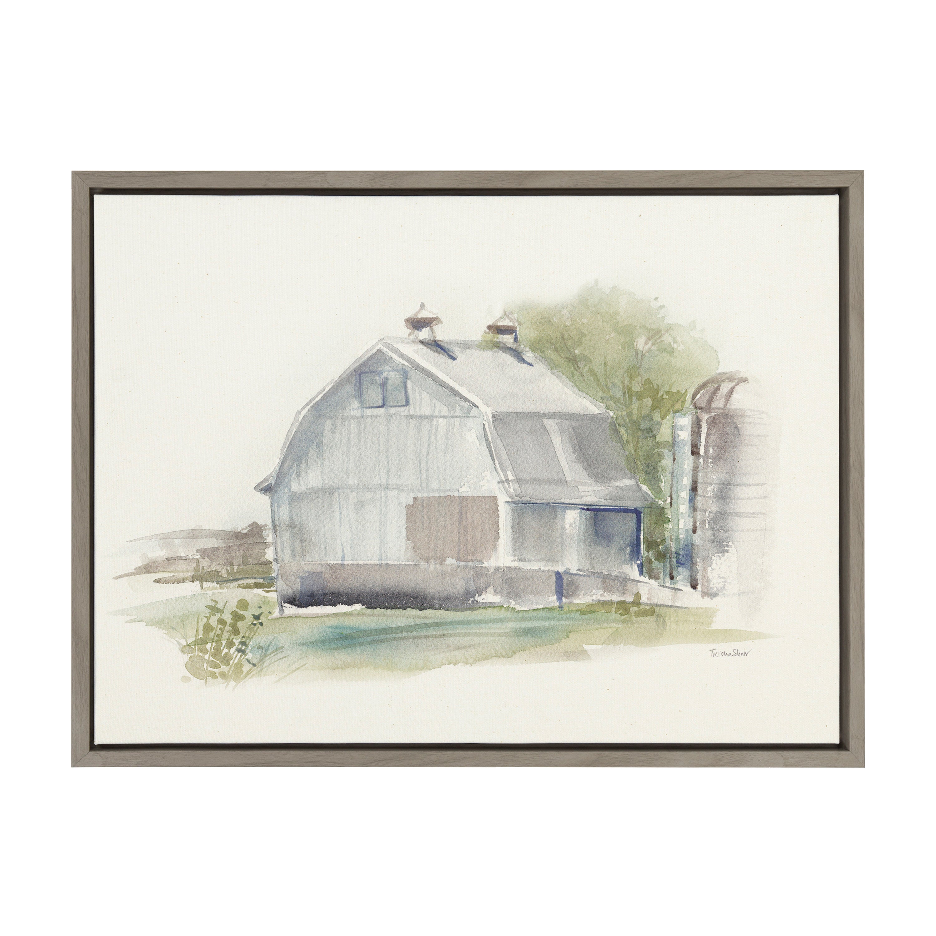 Sylvie Barn 1 Framed Canvas by Patricia Shaw