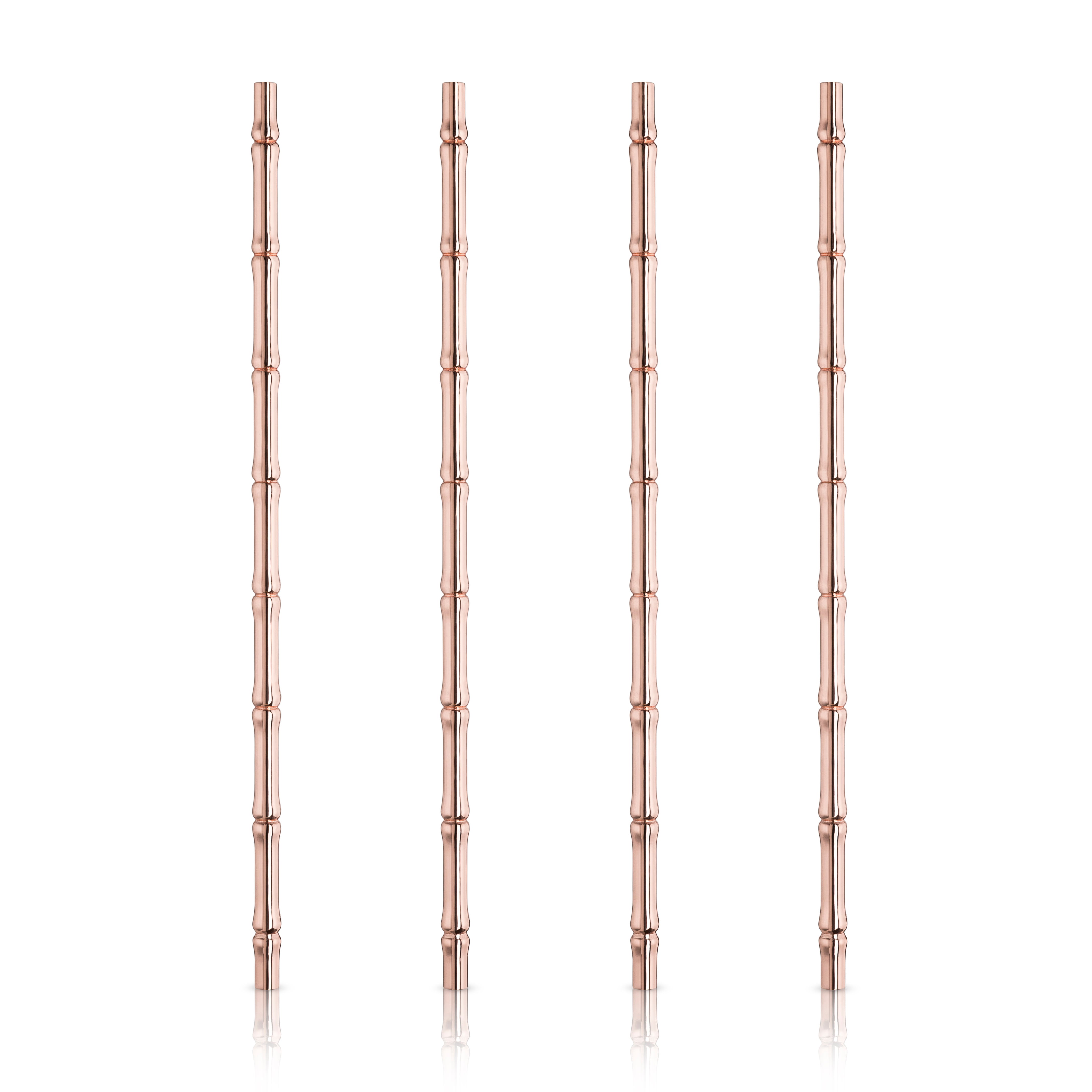 Pacific Bamboo Straws in Copper Set of 4