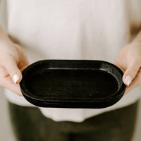 Small Black Wood Tray